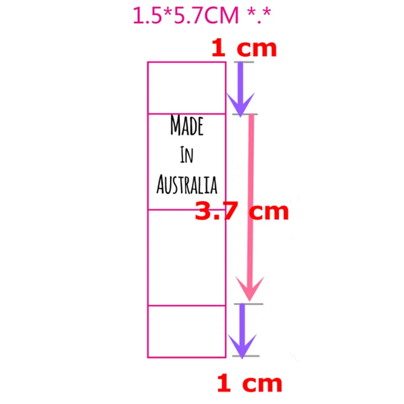 100 шт. атласная лента для стирки одежды сделано в Австралии|care labels|satin care labelsatin printed