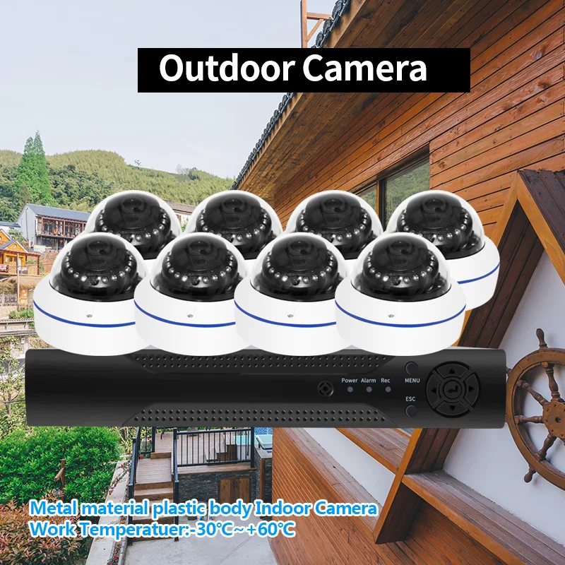 Система видеонаблюдения 8 каналов POE NVR 1080P 2 Мп IP-камера запись звука