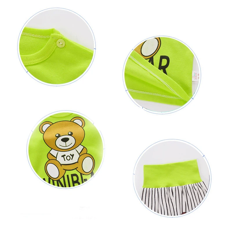 1 2 3 years costume baby toddler sleep set Loungewear for children Pyjama homewear boys kids sleepwear pullover clothing |