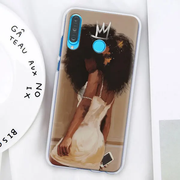 001 Красивый афро ДЕВУШКА Футляр для телефона для huawei P30 Pro P10 P20 P30 Lite P8 P9 Lite P Smart Plus чехол - Цвет: 001