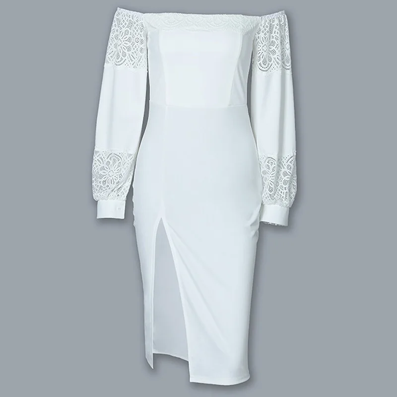 Элегантное кружевное платье с цветочной вставкой облегающее женское длинным