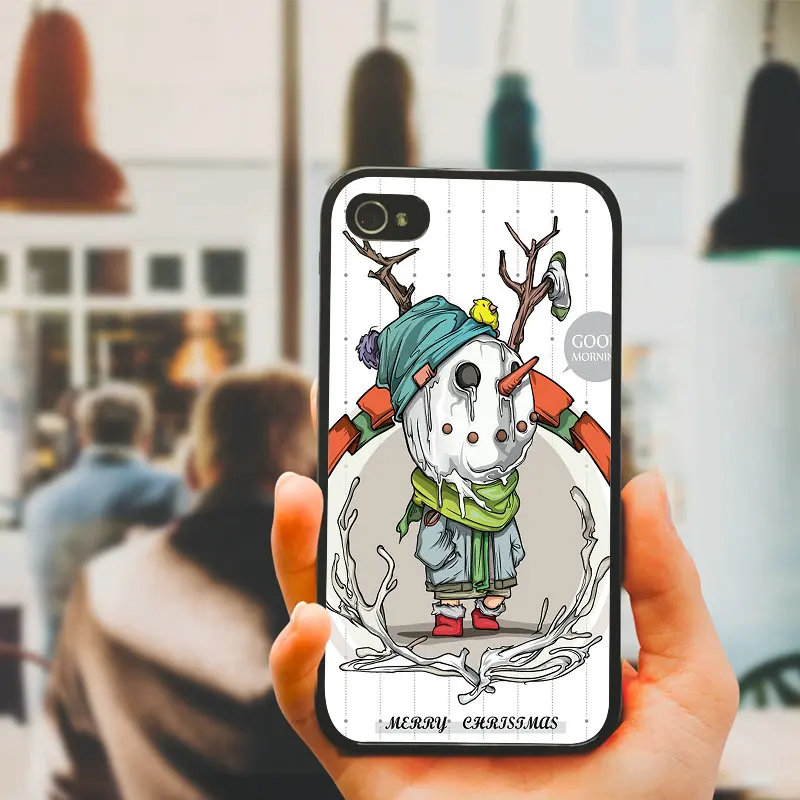 Cell Phone Case Hard Plastic Cover for iphone 8 7 6 6S Plus X XR XS Max 5S 5 SE 4 4S Cartoon Merry Christmas |