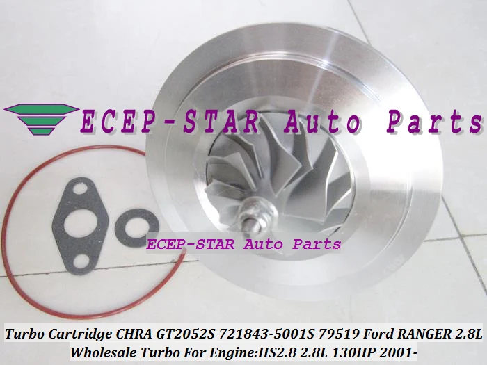 Турбокомпрессор картридж турбины CHRA Core GT2052S 721843 0001 5001S 79519 для Ford Ranger 01 силовой ход