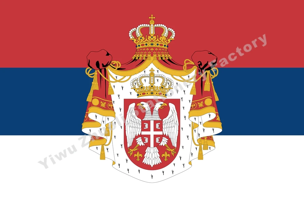 

Serbian 1882 Flag 150X90cm (3x5FT) 120g 100D Polyester Double Stitched High Quality Banner Free Shipping