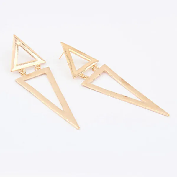 Keywest Europe Street beat triangular metal exaggerated fashionable long earrings (random color) |