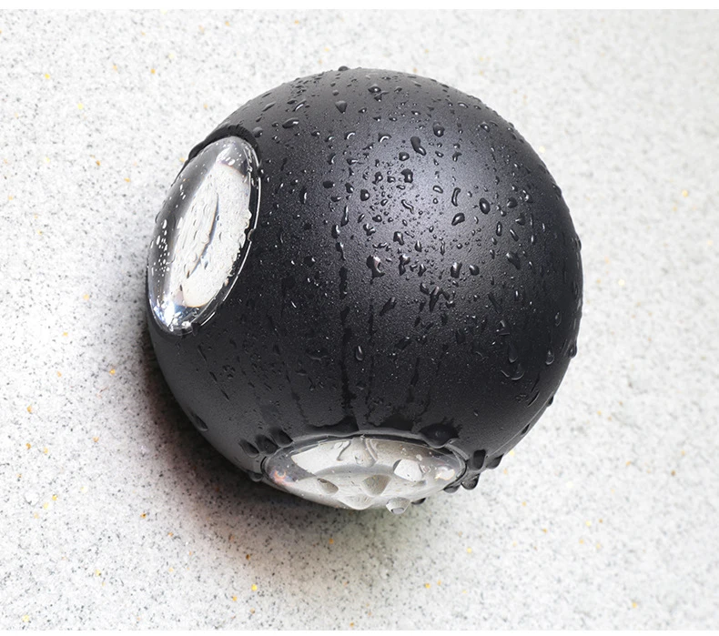 

5pcs/lot 4*2W 8W Modern Simple Creativity Outdoor Wall Lights Round New Four-sided Glowing Lamp Waterproof Ip67 AC85-265V