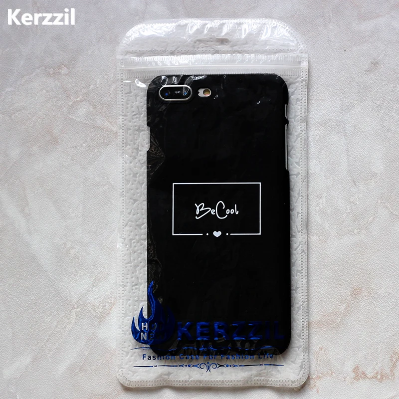 Kerzzil Письма моды простой чехол для iphone 7 6s 6 с надписью Жесткий Чехол Plus половины