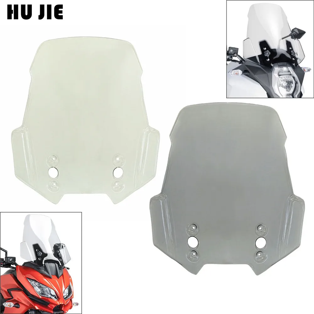 Прозрачный ветровой экран для Kawasaki Versys 650 1000 KLE650 KLZ1000 2015 2018 аксессуары мотоциклов