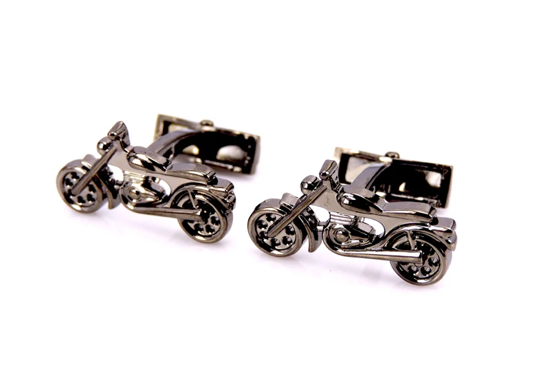 HYX ювелирные изделия 3D черные запонки для мотоцикла мужские фотозвенья мужских