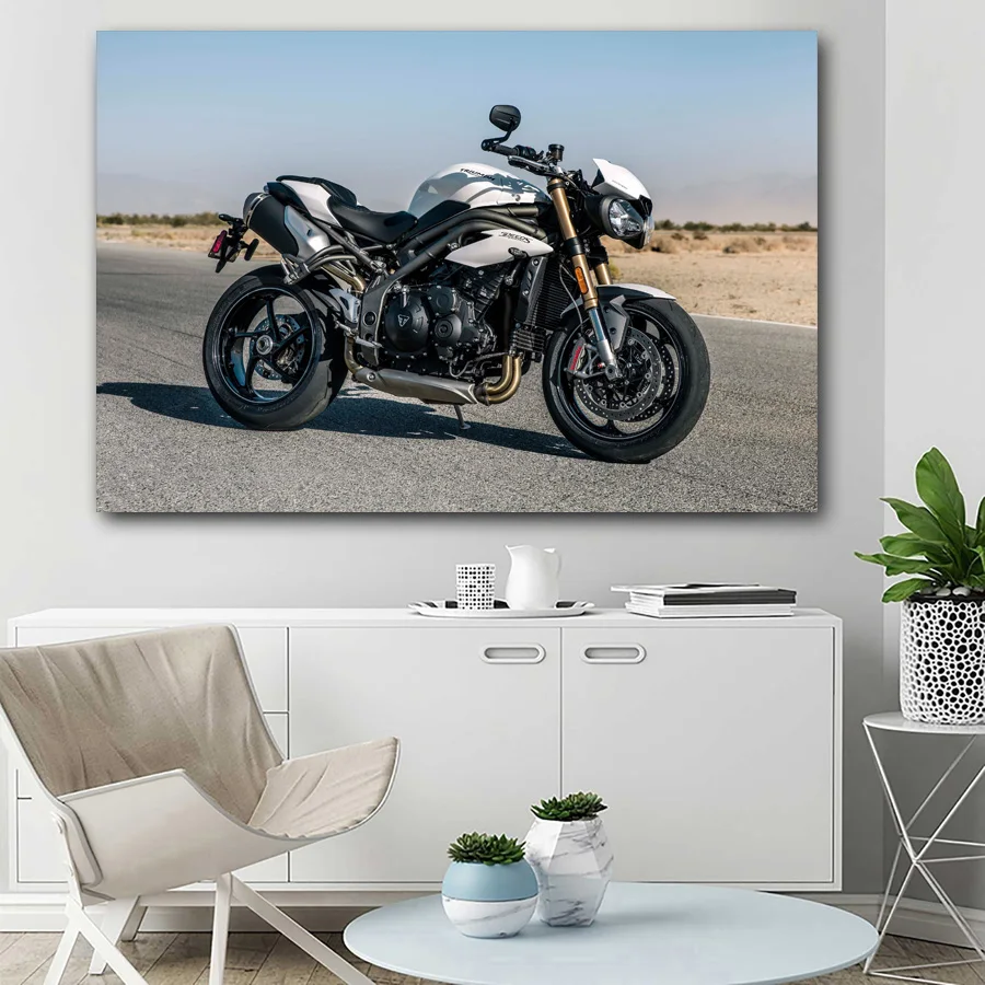 Декоративные картины Triumph Скорость мотоцикл Картина Настенная живопись холст