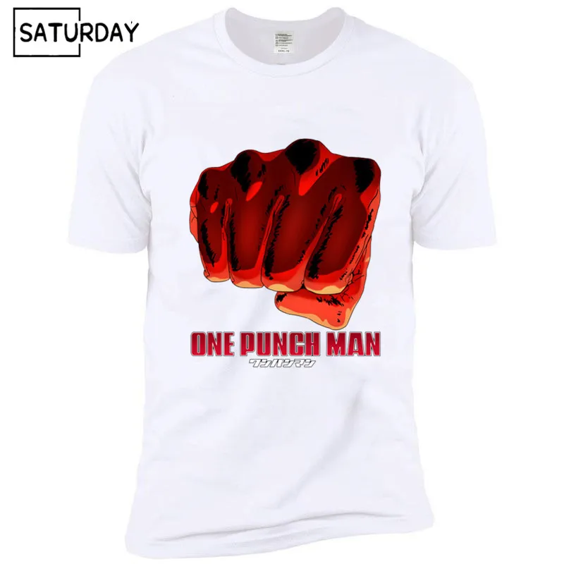 Аниме One Punch Man печатная Мужская футболка модная классная удобная мужская футболка Повседневная футболка для мужчин