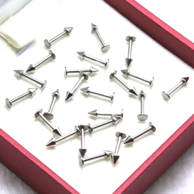 Пирсинг губ из нержавеющей стали 2 шт./Лот 1 мм 16 г|labret lip|lip ringslip piercing |