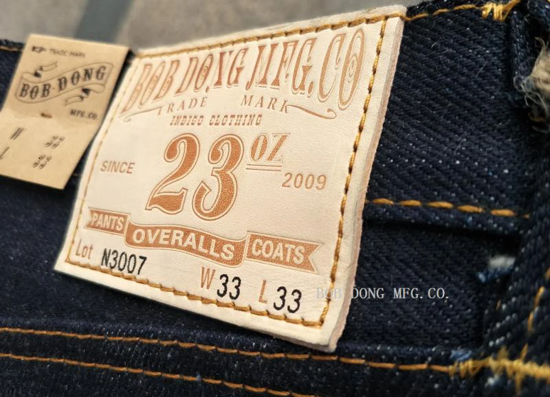BOB DONG 23 унции мужские джинсы красная линия Selvage джинсовые брюки Slim Fit прямые ноги