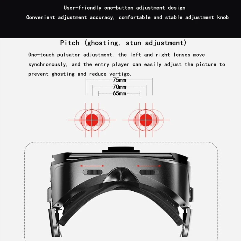 K9 120 FOV VR Очки виртуальной реальности удаленный 3D Android картон гарнитура стерео