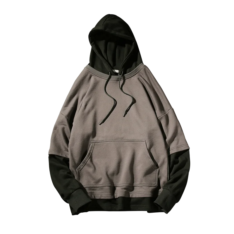 Осенне-зимняя стильная свободная толстовка с капюшоном одежда больших размеров