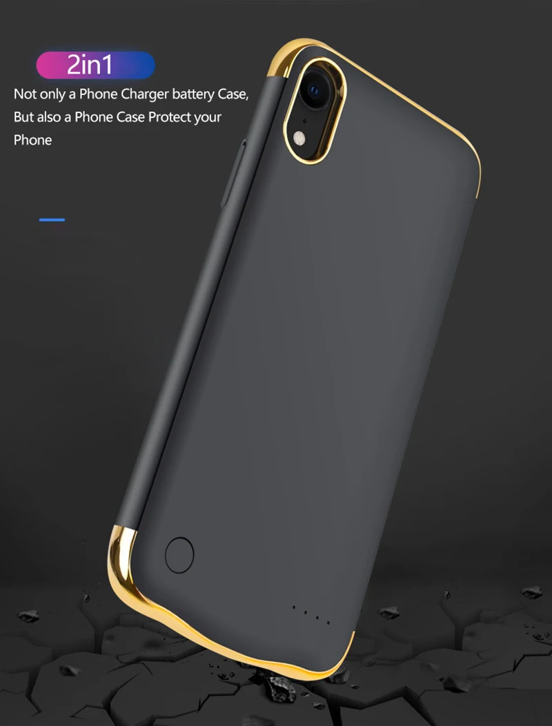 Батарея чехол для iPhone X XR XS xsmax 5500/6000 мА/ч, внешняя Батарея Зарядное устройство чехол резервного копирования Мощность банк Портативный Мощность зарядный чехол