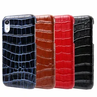 genuine leather back case for iphone 7 8 plus cover luxury crocodile pattern phone back cover cases for iphone xr xs max x case