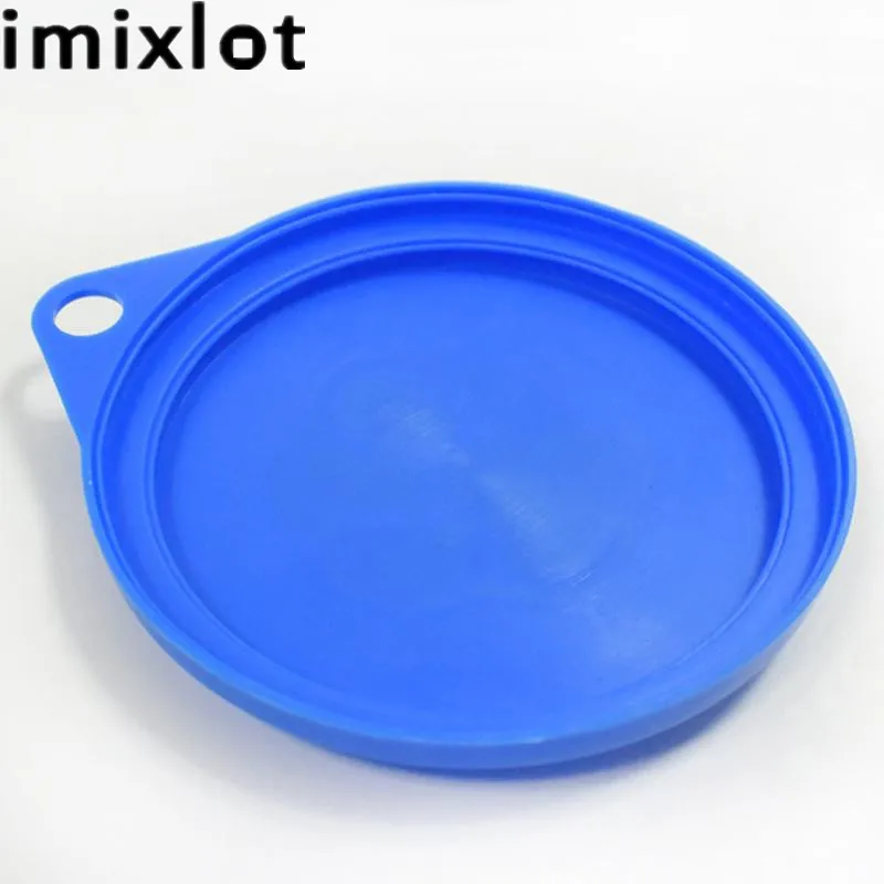 Imixlot Крышка для корма домашних животных Оловянная пластиковая многоразовая