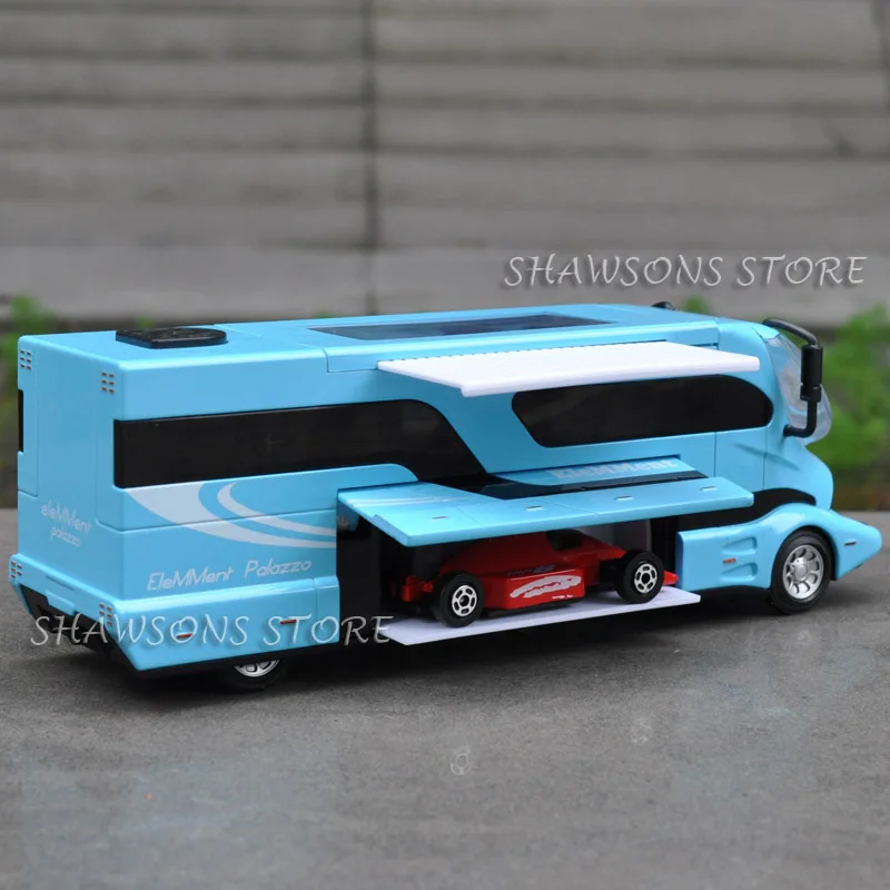 1:50 литая под давлением роскошная модель RV игрушки Вытяните назад ELEMMENT PALAZZO CAMPER VAN Реплика звуковой светильник