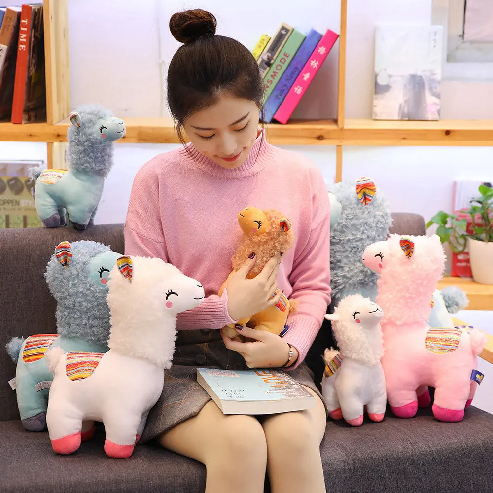 

25cm Cute Sheep Plush Alpaca Toys Stuffed Animals Alpacasso Baby Dolls for Children Girls Birthday Party Gifts