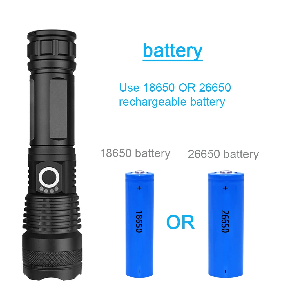 Высокий люмен самый мощный светодиодный фонарик xhp50 usb Zoom 18650 перезаряжаемая