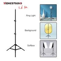 yizhestudio professional 1 6m light stand rack with 14 screw head for flashes ring light studio for dslr photography backdrops