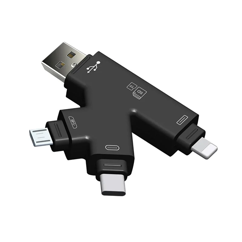 Multimemory 4 в 1 i флеш накопитель USB для IPad Touch MAC PC Micro SD и TF кардридер адаптер Аксессуары
