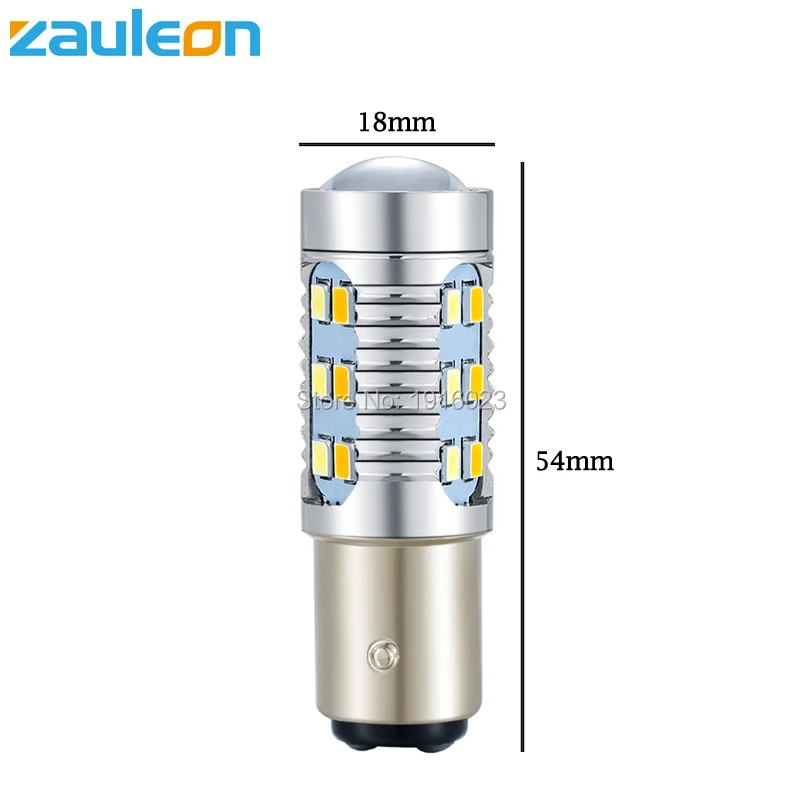 Zauleon 2 шт. Высокая мощность 1157 BAY15D 24SMD 2835 Светодиодный автомобильный двухцветный