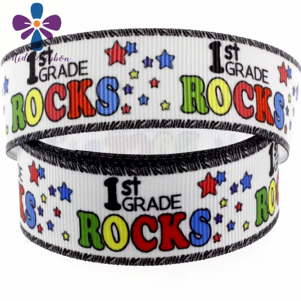 16 мм-75 мм английские буквы слова напечатанные Grosgrain/эластичная лента красочные