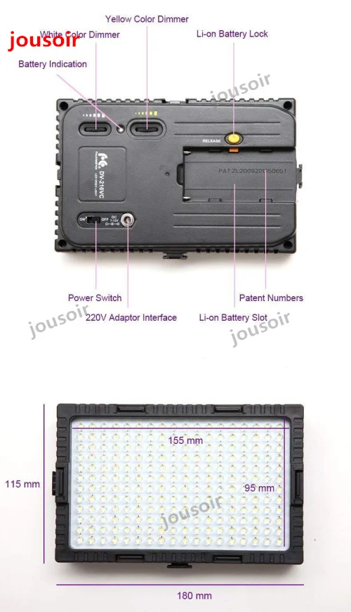 FalconEyes DV 216VC Bi цвет Светодиодная лампа для освещения видео с регулируемой яркостью