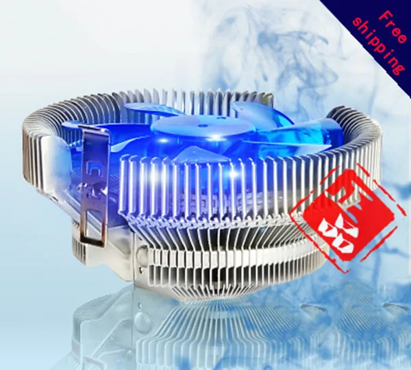 Синий настольный компьютер CPU Радиатор компьютера кулер радиатора вентилятора