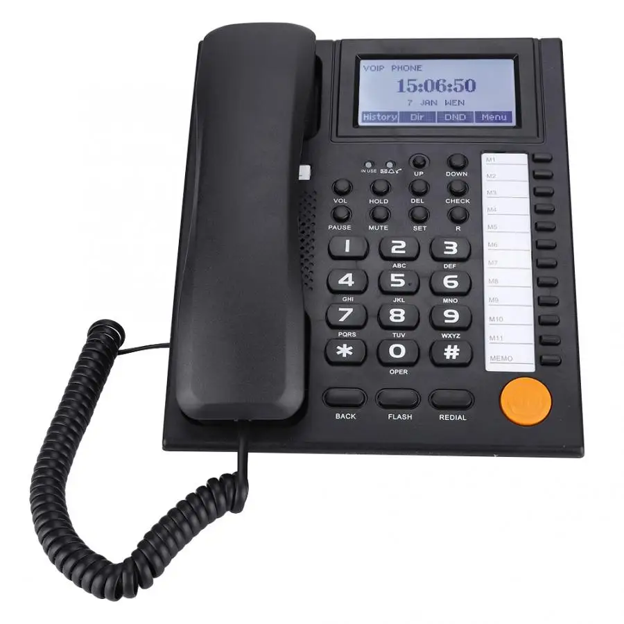 Проводной телефон KX-883CID двухпортовый удлинитель проводной телефон с громкой связью с четким телефоном с автоответчиком