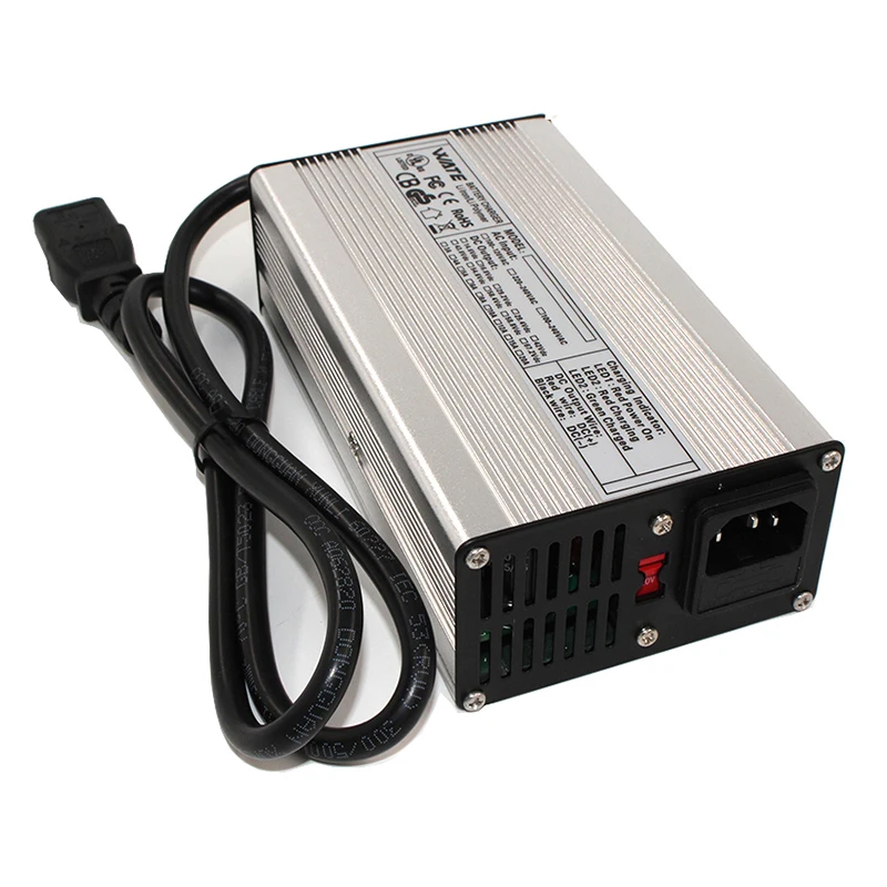 12 6v 10a charger 12v li ion battery smart charger used for 3s 12v li ion battery input 100 240vac aluminum shell free global shipping
