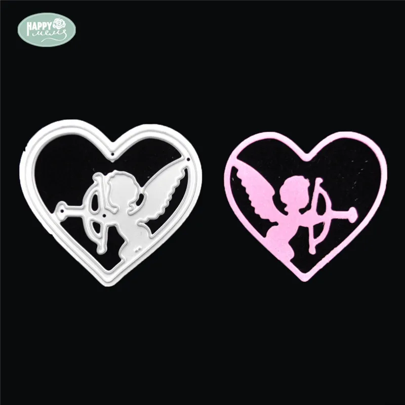 

Happymems пресс-формы Cupid love тематические металлические стальные бриллианты с тиснением домашний декор высечки на День святого Валентина