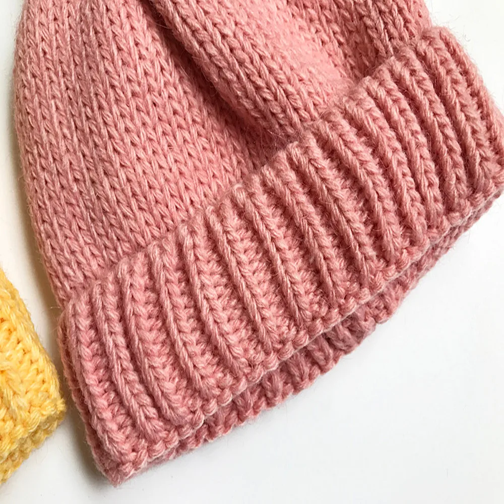LONSANT/шапка для новорожденных девочек и мальчиков Детская утепленная вязаная
