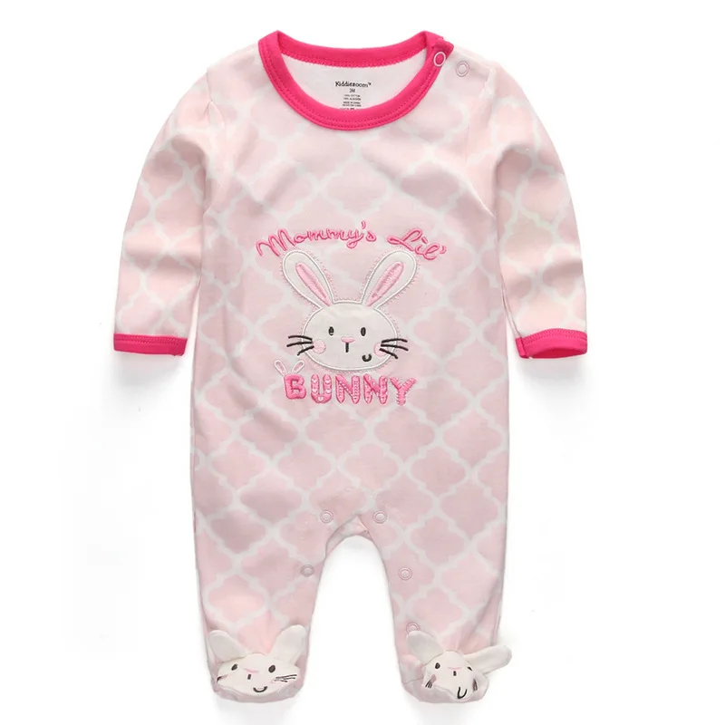 baby bunny Детские комбинезоны; летние пижамы для маленьких мальчиков; одежда для сна для новорожденных; roupas de bebe; Одежда для младенцев - Цвет: baby bunny