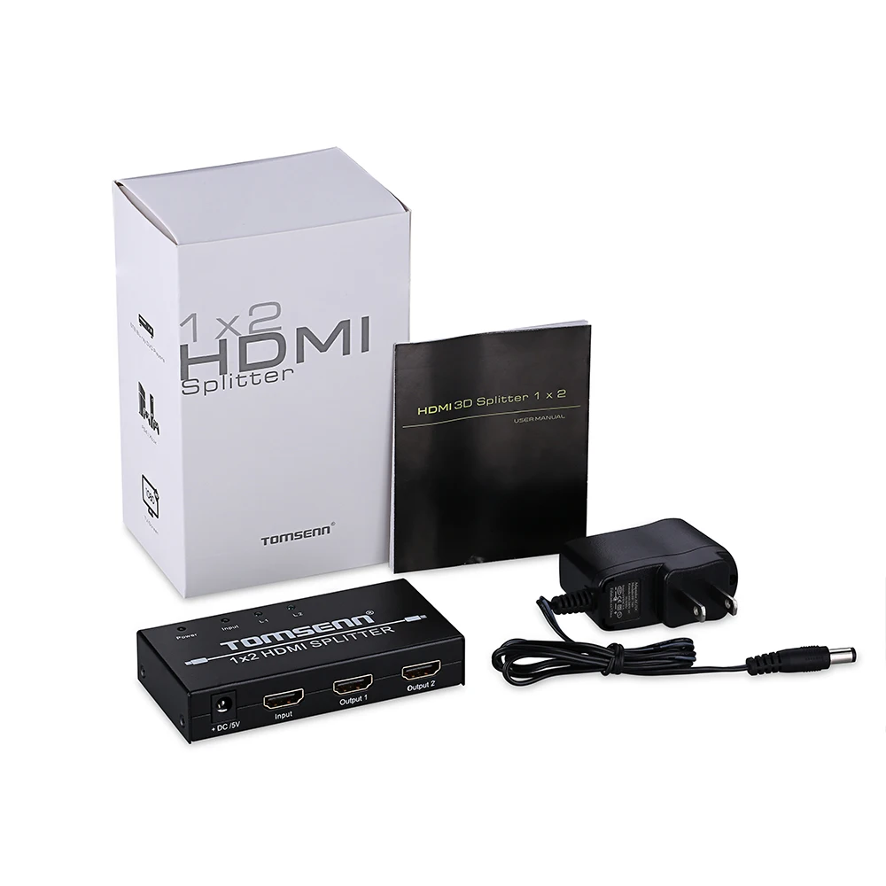 Hdmi Сплит тер 1x 2 сплит 1 в выход усилитель двойной дисплей для HDTV DVD PS3 Xbox Full HD