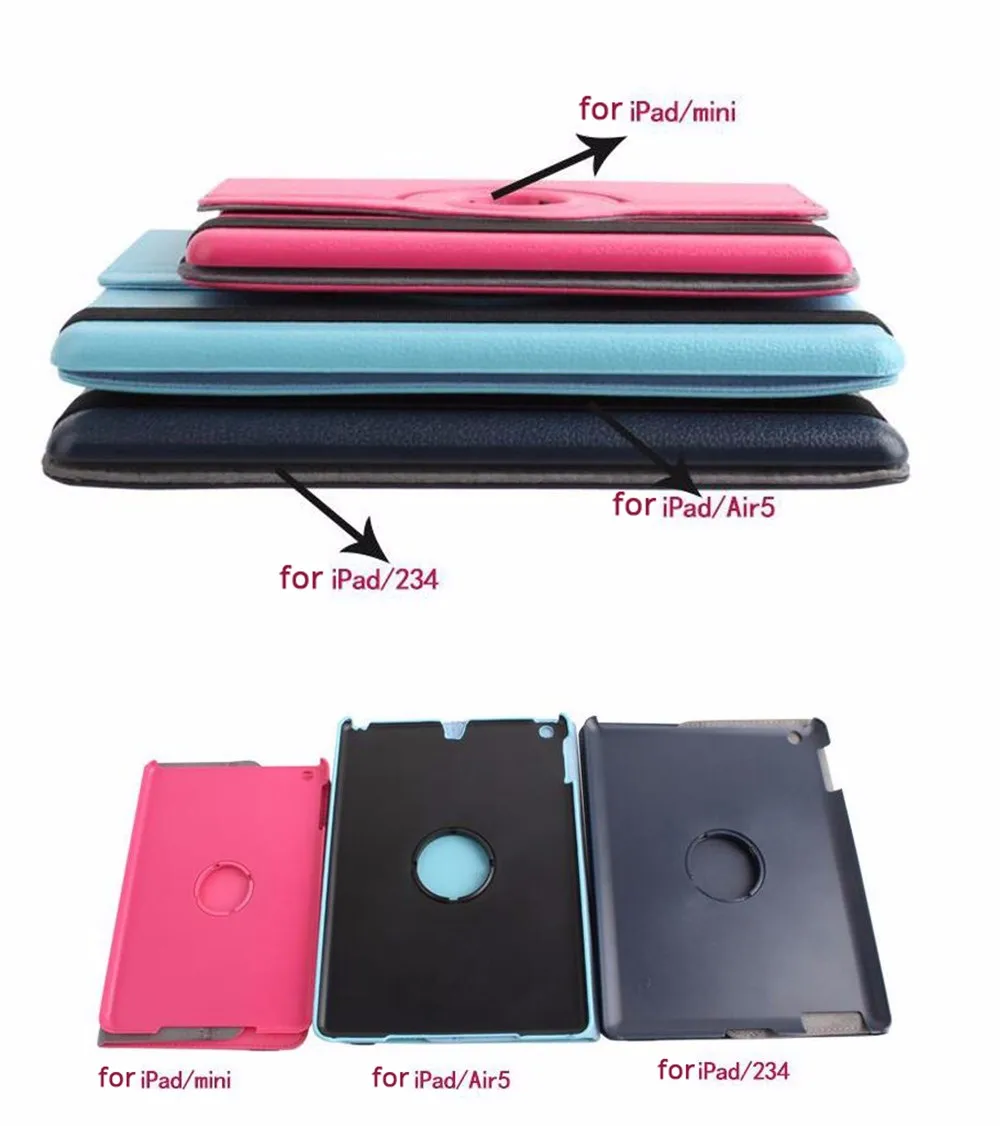 Кожаный чехол для Apple, pad 2 3 4 Air1 Air 2 mini 1 2 3 4 Pro 9," 12,9" PU Смарт чехол s крышка 360 вращения подставка с откидной крышкой, базовый чехол для телефона