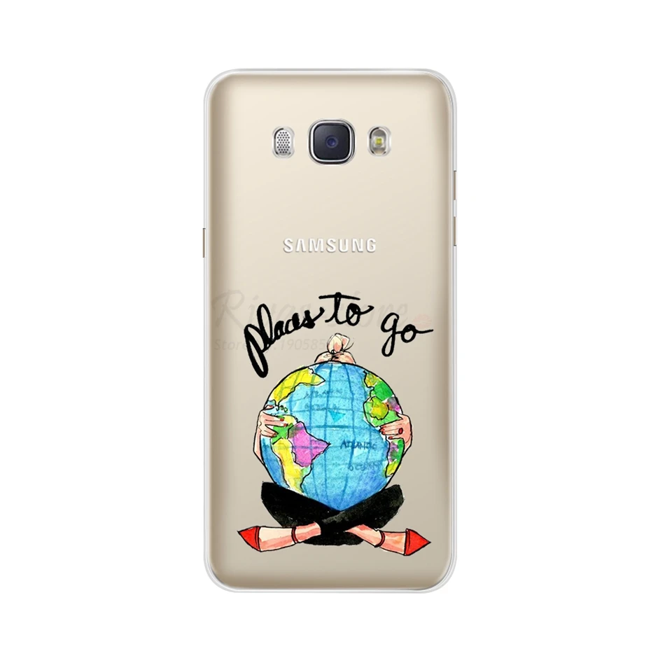 Чехол для Samsung Galaxy J5, чехол для J510 J510F, чехол с цветочным рисунком, защитный чехол для телефона, чехол для Samsung J5