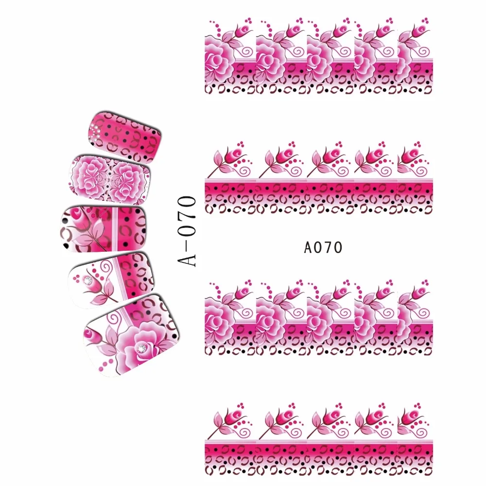 Переводная наклейка для ногтей полное покрытие цветок вечерняя Примула поцелуй