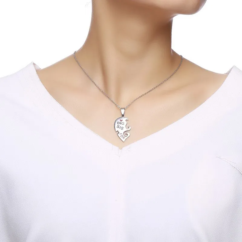 ZORCVENS Interlocked Friendship Heart Pendant for Women Necklace Stainless Steel Female Best Friend Statement Jewelry | Украшения и