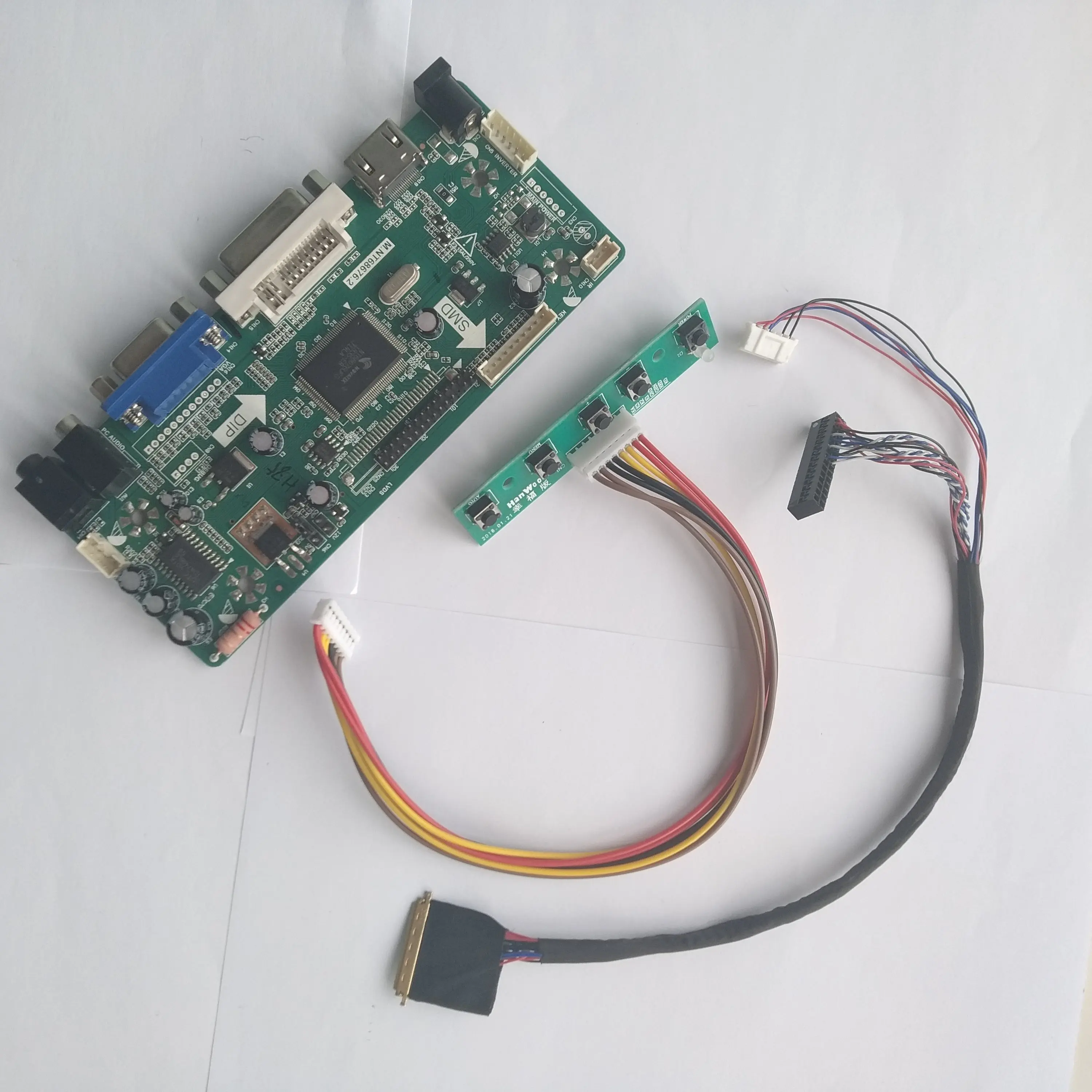 VGA, HDMI, DVI светодиодный ЖК-монитор LVDS контроллер плата драйверная комплект для 40pin LP173WD1(TL)(A1)/(TL)(A2) 1600X900 17,3 дюймов Панель карты