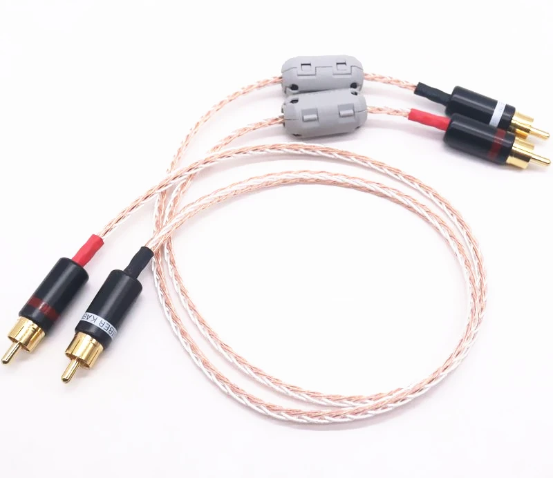 8-core OCC HIFI audio line 2 minutes RCA silver-plated mixed signal rca to cable | Электроника