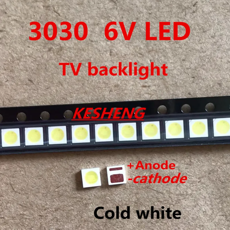 Светодиодная подсветка EVERLIGHT 1 2 Вт 3030 6 в холодный белый цвет 125 лм ЖК для ТВ