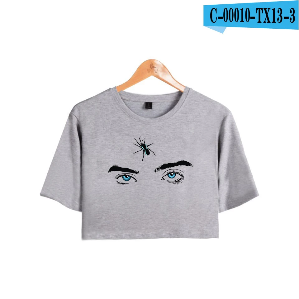Billie Eilish,, топы, футболки, женские летние шорты, футболка, Женская сексуальная одежда, хит-хоп, повседневная, Harajuku - Цвет: TX13-3
