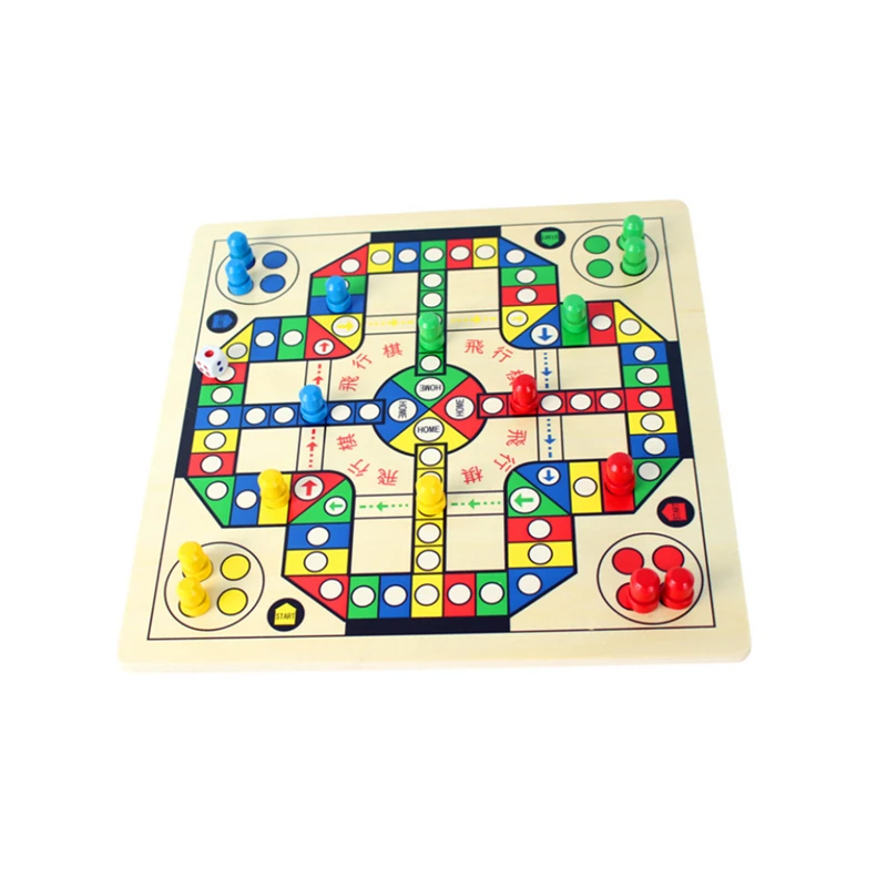 2 In 1 Classic Wooden Snake Flying Chess Magnetic Maze Board Game Children Kids Educational Toy Gifts | Игрушки и хобби