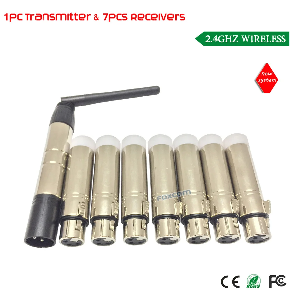 1T7R (White) Сценический светильник DMX контроллер 2,4G беспроводной DMX512 передатчик и приемник контроллер для сценический светильник ing Effect - Цвет: 1T7R (White)