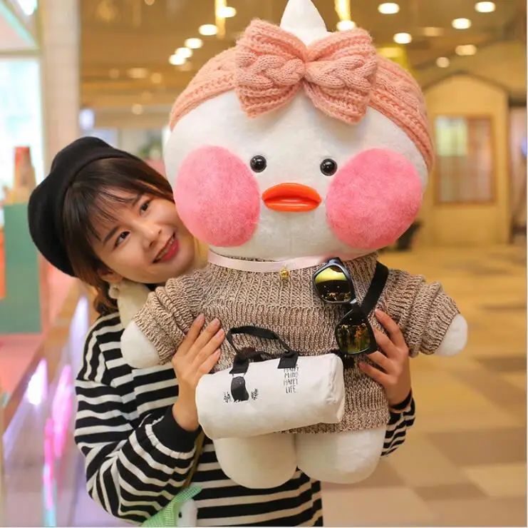 5 80 см Kawaii LaLafanfan кафе утка плюшевая игрушка мультяшная Милая Утка Мягкая кукла животные куклы детские игрушки подарок на день рождения для детей - Цвет: 5