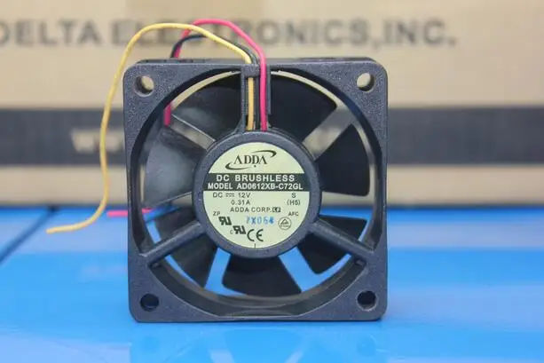 ADDA AD0612XB-C72GL 12V 0.31A 60*60*20 3-проводной Вентилятор охлаждения с двумя шариками |