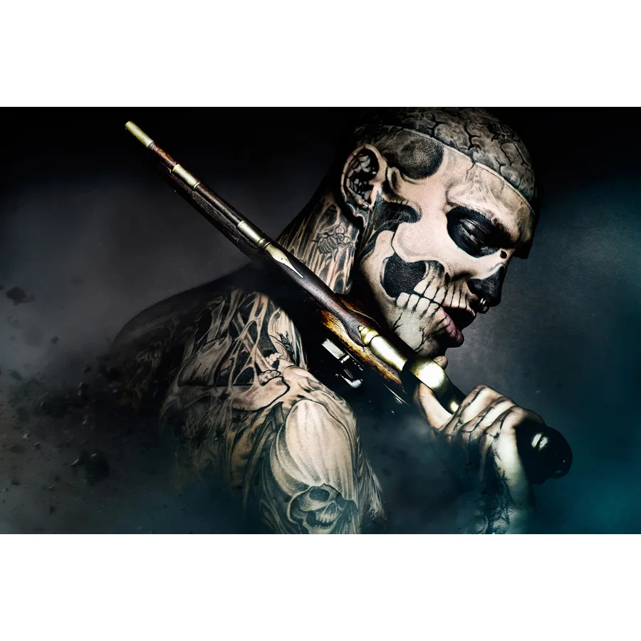 Кино 47 Ronin зомби мальчик мушкет череп тату плакаты на холсте принты настенное